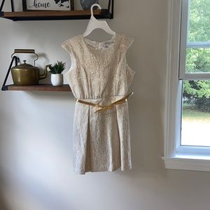 Gorgeous girls dress! Gold and white! Size 12